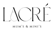 Brand name 'LACRE' with tagline 'Mum's & Mini's' on a beige background