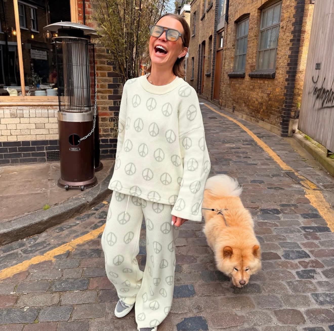 Luxury Woman's Cream Full Tracksuit